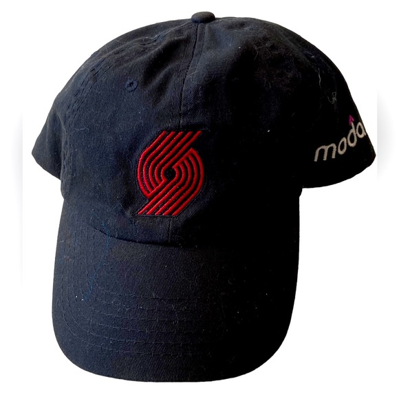 Portland Trailblazers Cotton Black OS Adult Hat StrapBack Baseball Hat NBA - Picture 1 of 6